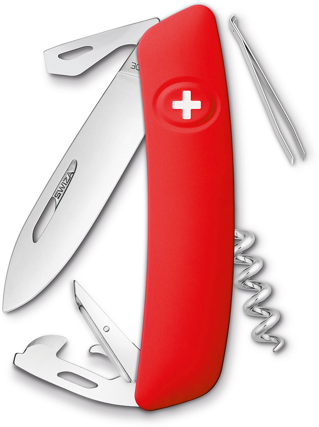 Swiza D03 Swiss Pocket Knife Red (2.875") Swiza D03 Swiss Pocket Knife Red (2.875")