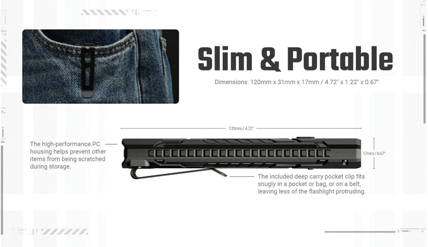 Nitecore EDC07 Flashlight Black Nitecore EDC07 Flashlight Black
