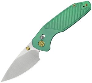 KB Knives Aero Crossbar Lock Green Ti