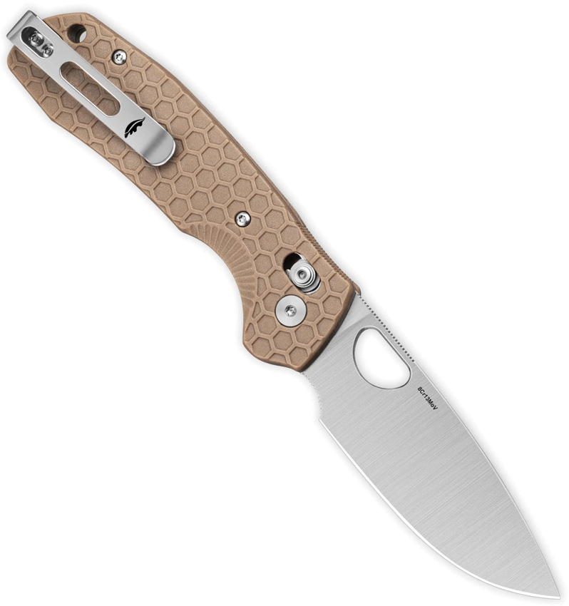 Honey Badger Knives Crossbolt Lock Tan FRN Honey Badger Knives Crossbolt Lock Tan FRN