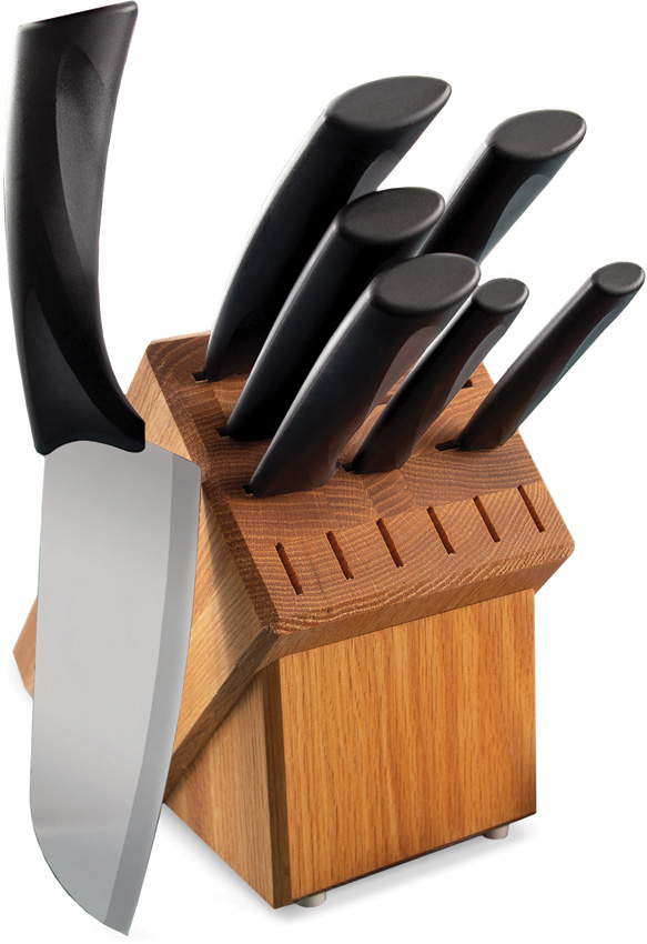 Rada Cutlery Anthem Oak Block Set Blk Rada Cutlery Anthem Oak Block Set Blk
