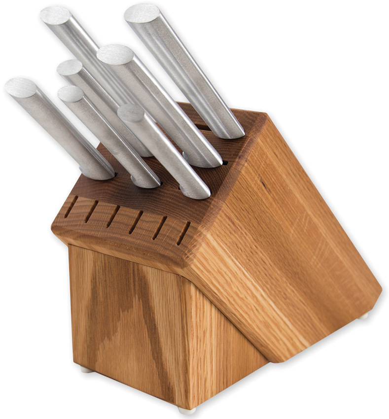 Rada Cutlery Essential Oak Block Set Alum Rada Cutlery Essential Oak Block Set Alum