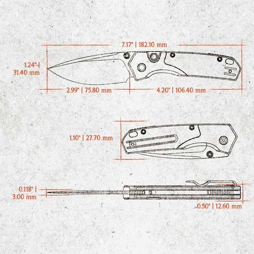 Vosteed Psyop 299 Top Linerlock (3") Vosteed Psyop 299 Top Linerlock (3")