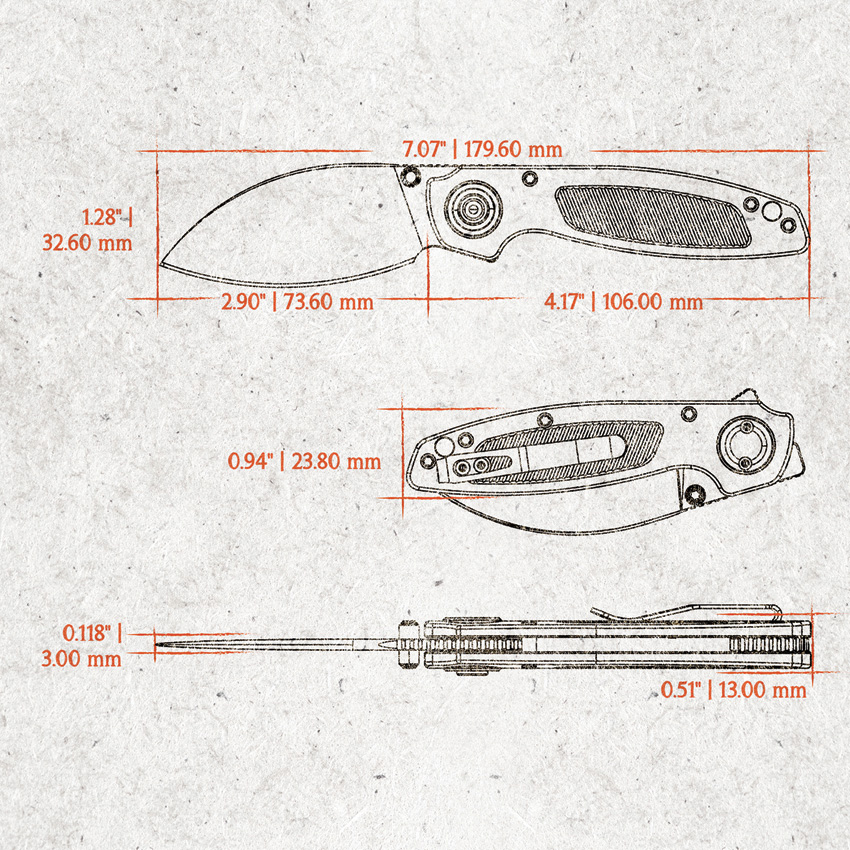 Vosteed Shilin Cutter Vanchor Lock (2.9") Vosteed Shilin Cutter Vanchor Lock (2.9")