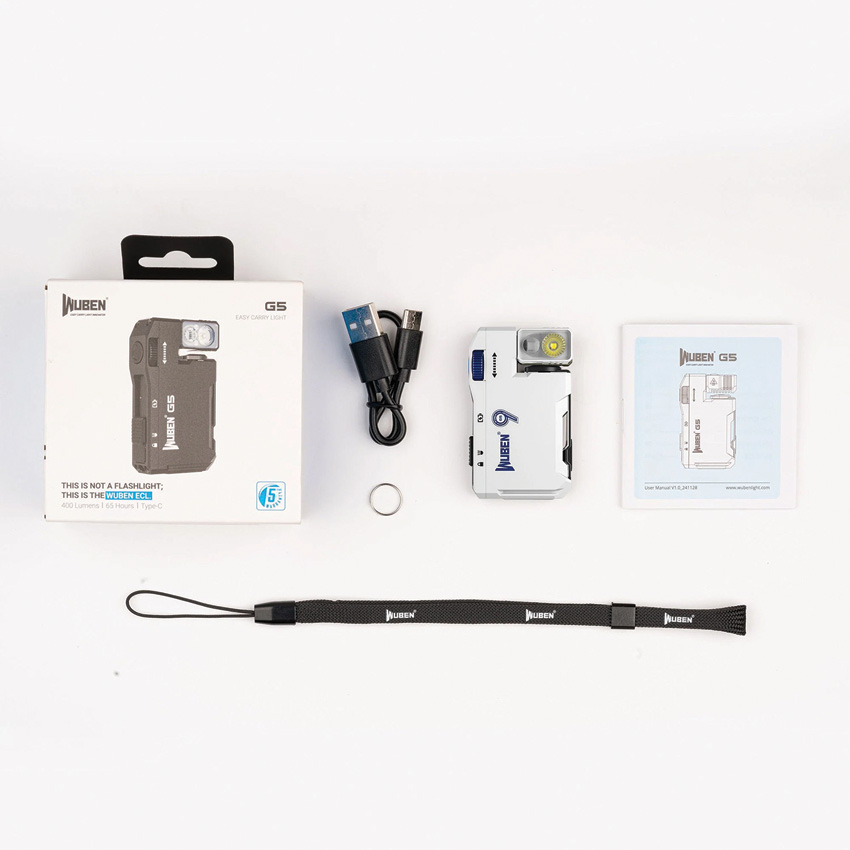 WUBEN G5 Rechargable EDC Light White WUBEN G5 Rechargable EDC Light White