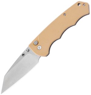 Klaken Knives Frontline Button Lock Khaki (3.38″)