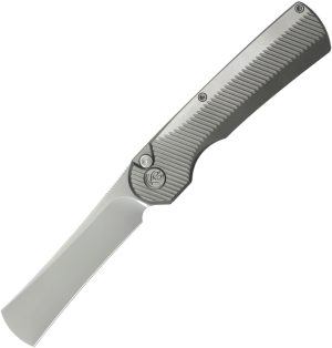 KB Knives Ikul Button Lock Gray Ti (3.38″)