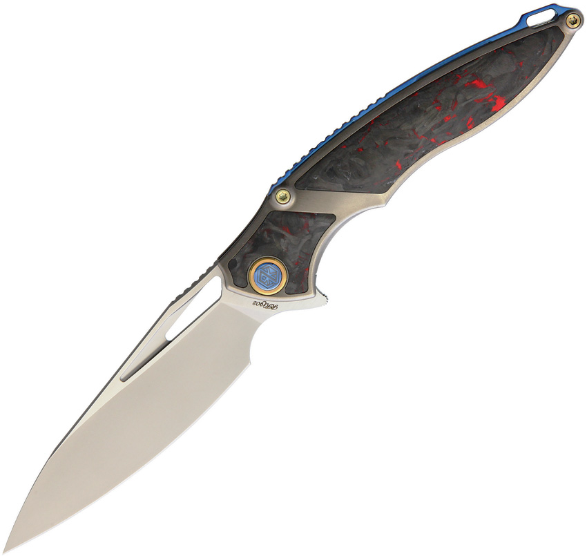 Rike Knife 1902 Framelock Red CF (4") Rike Knife 1902 Framelock Red CF (4")