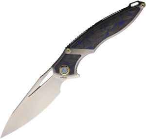 Rike Knife Framelock Blue CF (4″)