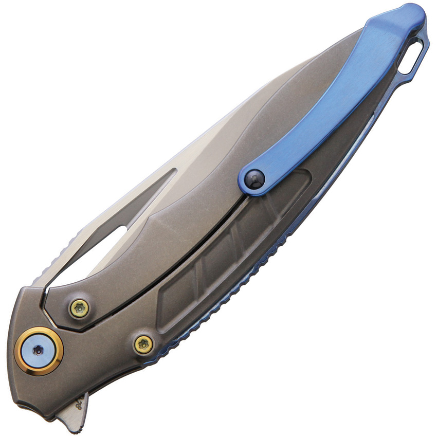 Rike Knife 1902 Framelock Blue CF (4") Rike Knife 1902 Framelock Blue CF (4")