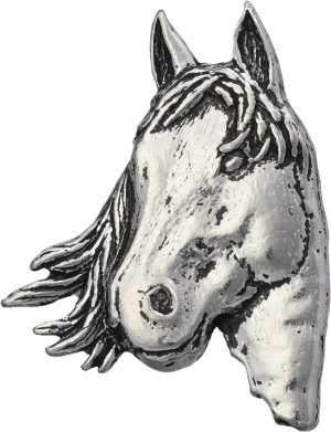 TS Brown Horse Head Pin