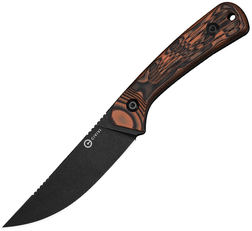 Civivi Carveth Fixed Blade Blk/Org (3.63") Civivi Carveth Fixed Blade Blk/Org (3.63")