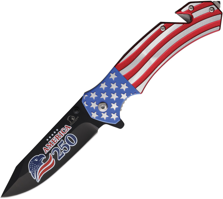 Falcon Rescue Linerlock A/O USA 250 (3.75") Falcon Rescue Linerlock A/O USA 250 (3.75")