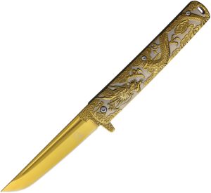 Falcon Dragon Linerlock A/O Gold (4″)