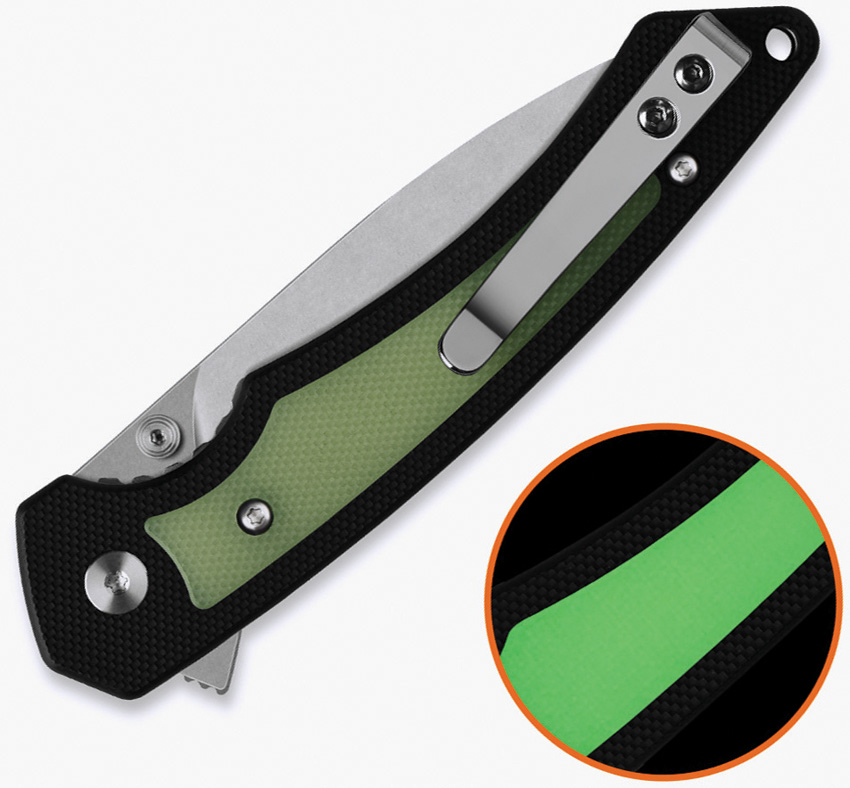QSP Knife Peregrine Linerlock Blk Glow (3") QSP Knife Peregrine Linerlock Blk Glow (3")