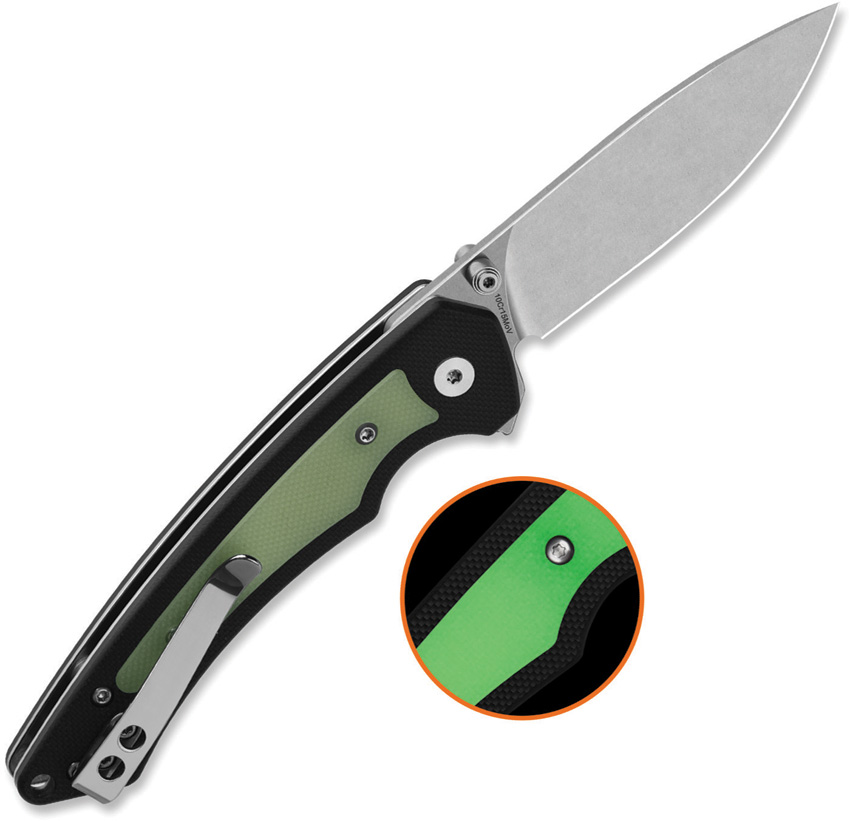 QSP Knife Peregrine Linerlock Blk Glow (3") QSP Knife Peregrine Linerlock Blk Glow (3")