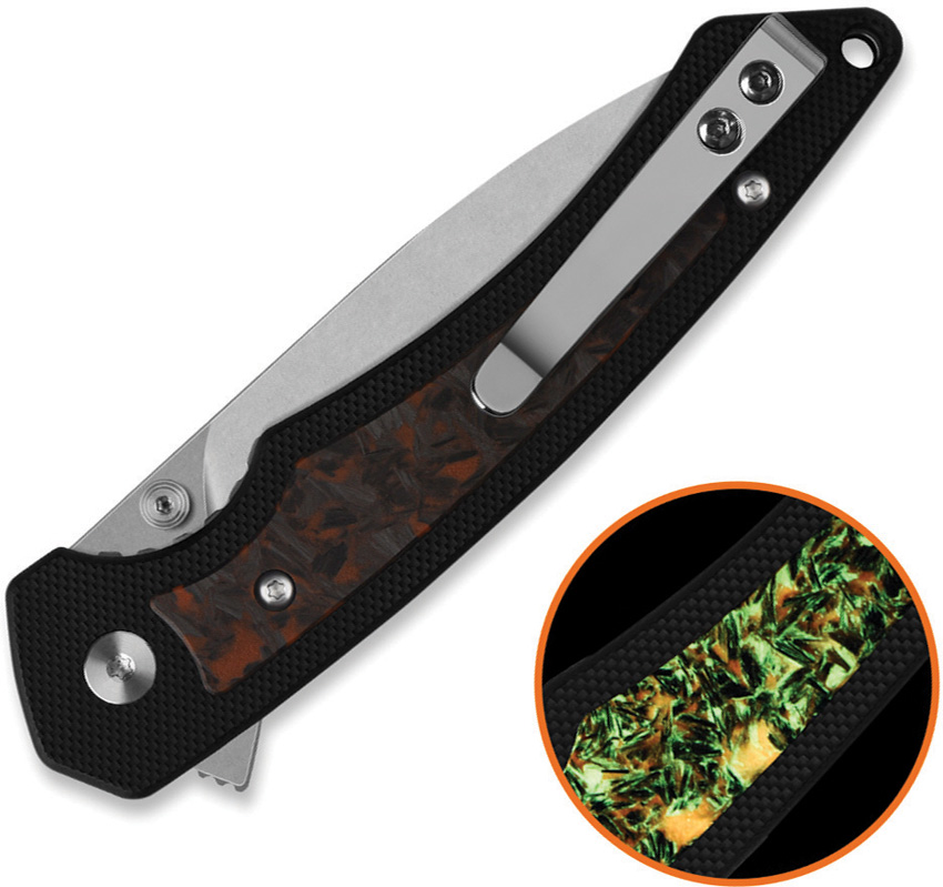 QSP Knife Peregrine Linerlock Org Glow (3") QSP Knife Peregrine Linerlock Org Glow (3")