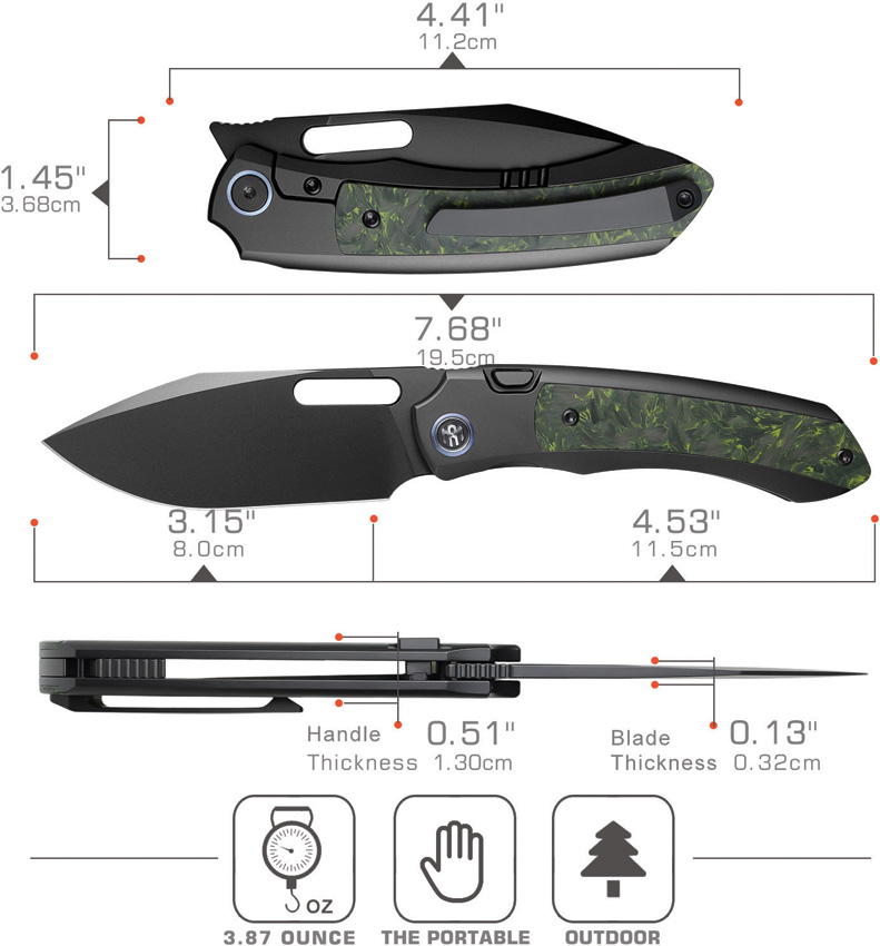REMETTE Orca Button Framelock Ti/CF (3.38") REMETTE Orca Button Framelock Ti/CF (3.38")