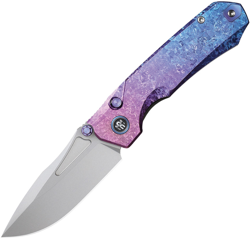 REMETTE Rhino Button Lock Ti Blue (3.13") REMETTE Rhino Button Lock Ti Blue (3.13")