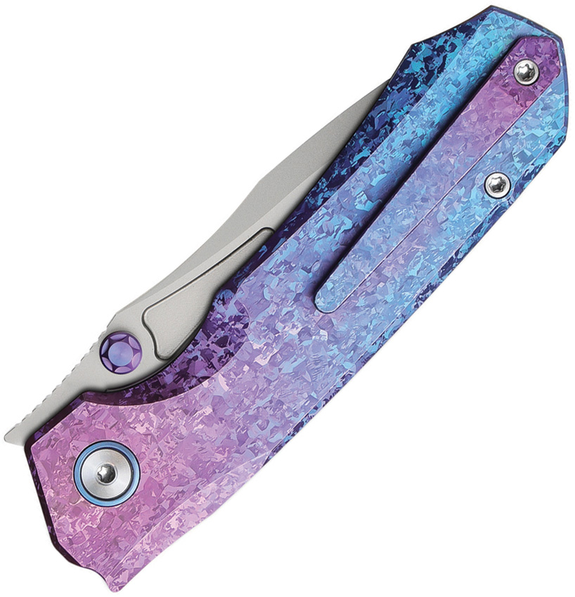 REMETTE Rhino Button Lock Ti Blue (3.13") REMETTE Rhino Button Lock Ti Blue (3.13")
