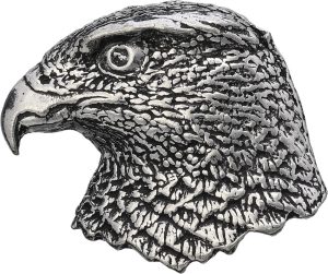 TS Brown Hawk Head Pin