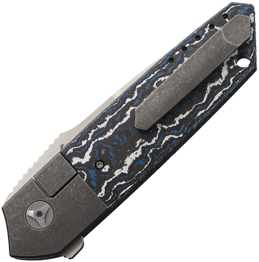 Mechforce Roaster Bolster Lock Blue CF (3.25") Mechforce Roaster Bolster Lock Blue CF (3.25")