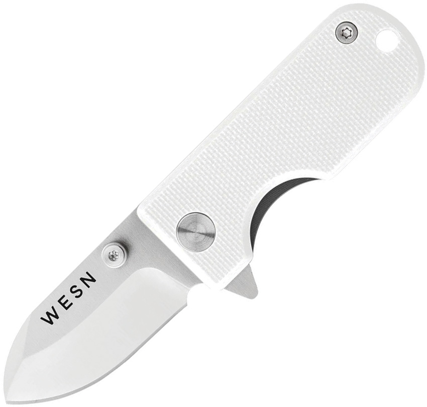 Wesn Goods Microblade Framelock WHT/Ti (1.5") Wesn Goods Microblade Framelock WHT/Ti (1.5")