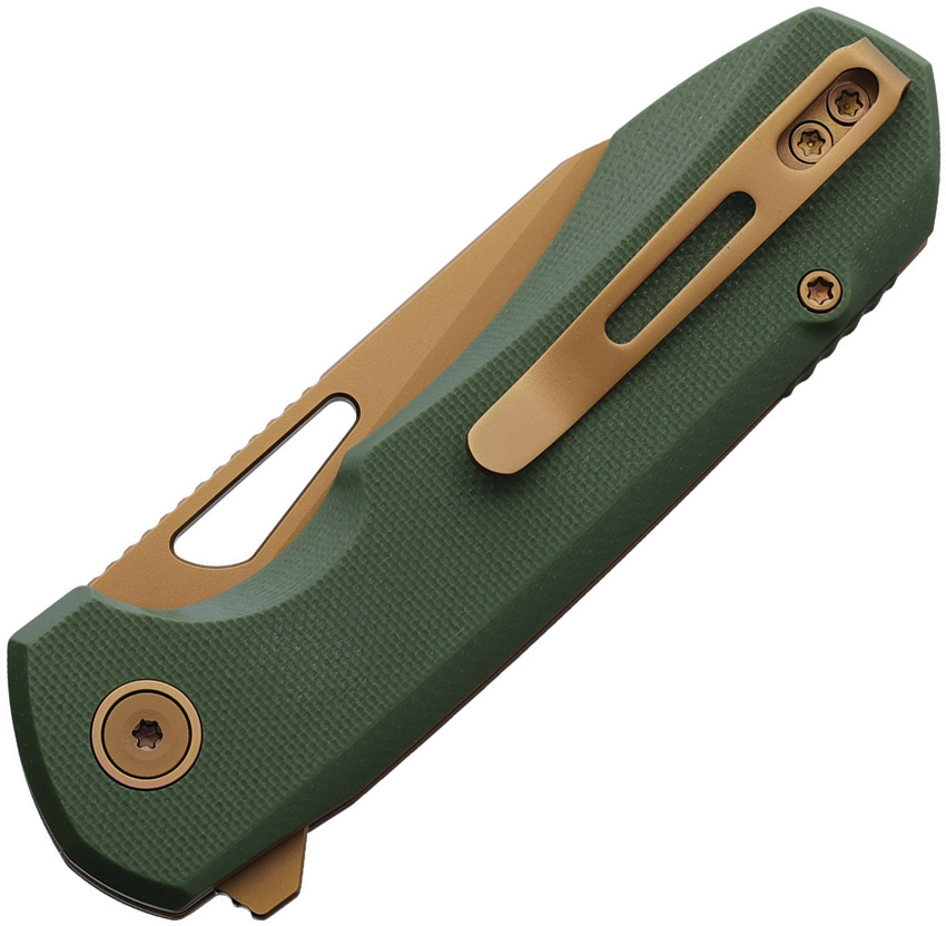 REMETTE Camel Button Linerlock G10 Grn (3.13") REMETTE Camel Button Linerlock G10 Grn (3.13")