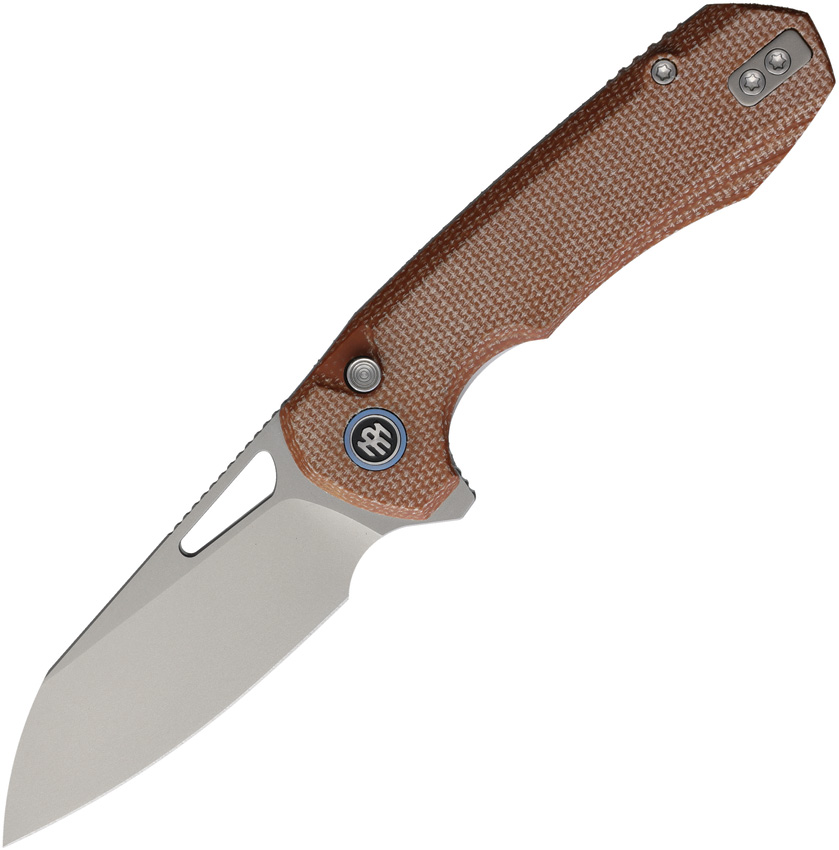REMETTE Camel Button Linerlock Brown (3.13") REMETTE Camel Button Linerlock Brown (3.13")