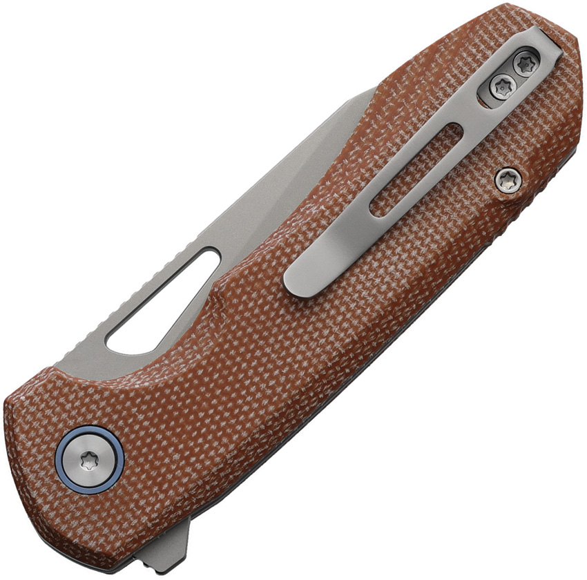 REMETTE Camel Button Linerlock Brown (3.13") REMETTE Camel Button Linerlock Brown (3.13")