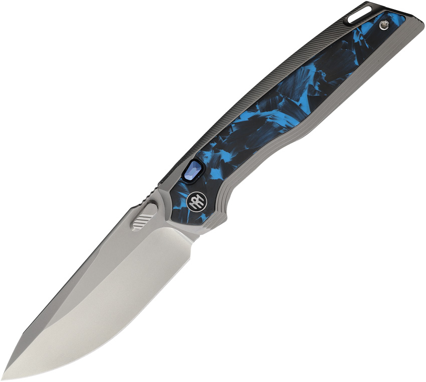 REMETTE ONE Button Framelock Ti/CF (3.38") REMETTE ONE Button Framelock Ti/CF (3.38")