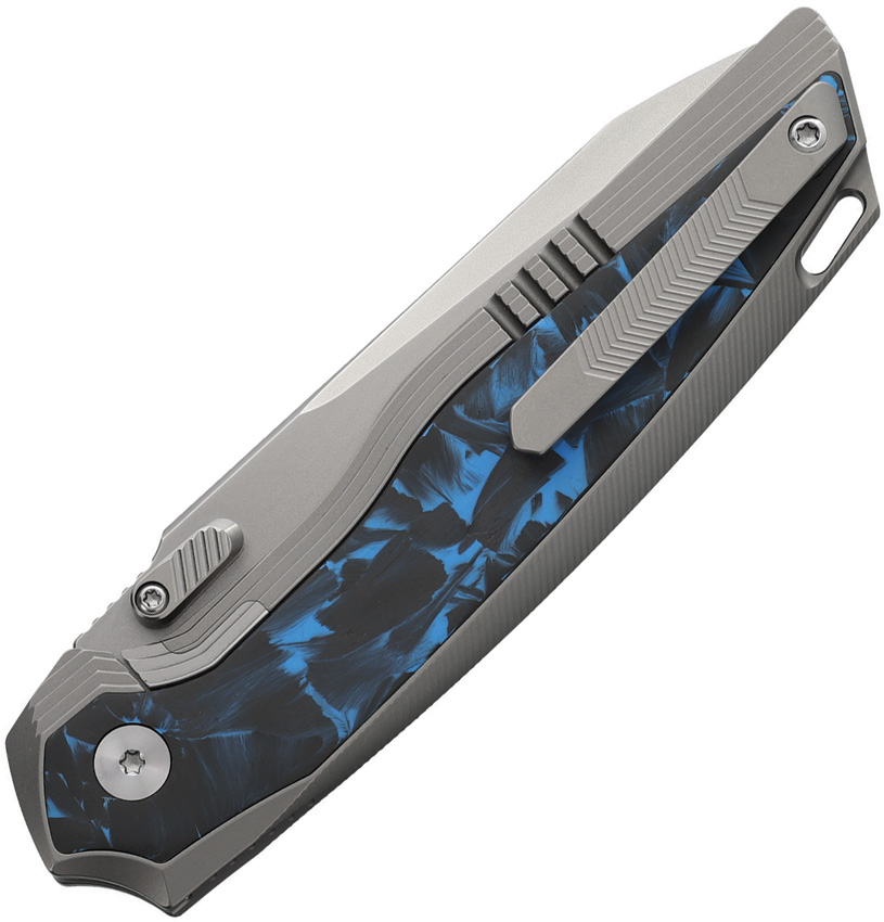 REMETTE ONE Button Framelock Ti/CF (3.38") REMETTE ONE Button Framelock Ti/CF (3.38")