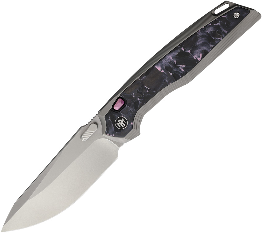 REMETTE ONE Button Framelock Ti/CF (3.38") REMETTE ONE Button Framelock Ti/CF (3.38")