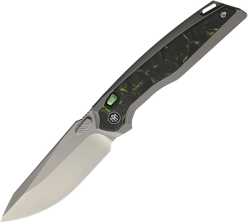 REMETTE ONE Button Framelock Ti/CF (3.38") REMETTE ONE Button Framelock Ti/CF (3.38")