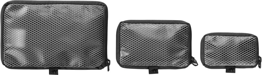 Tasmanian Tiger Mesh Pouch Set VL Black Tasmanian Tiger Mesh Pouch Set VL Black