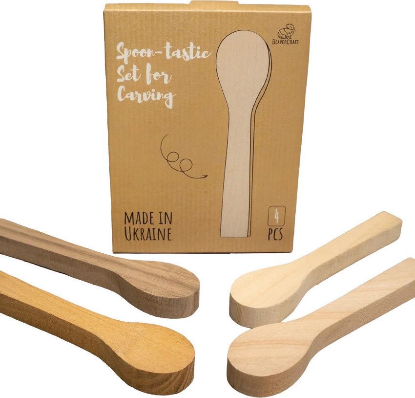 BEAVERCRAFT Spoon Blanks Set (Elm; Europea BEAVERCRAFT Spoon Blanks Set (Elm; Europea