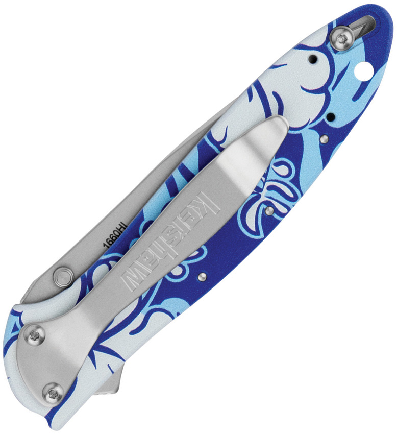 Kershaw Leek Linerlock A/O Flower Kershaw Leek Linerlock A/O Flower