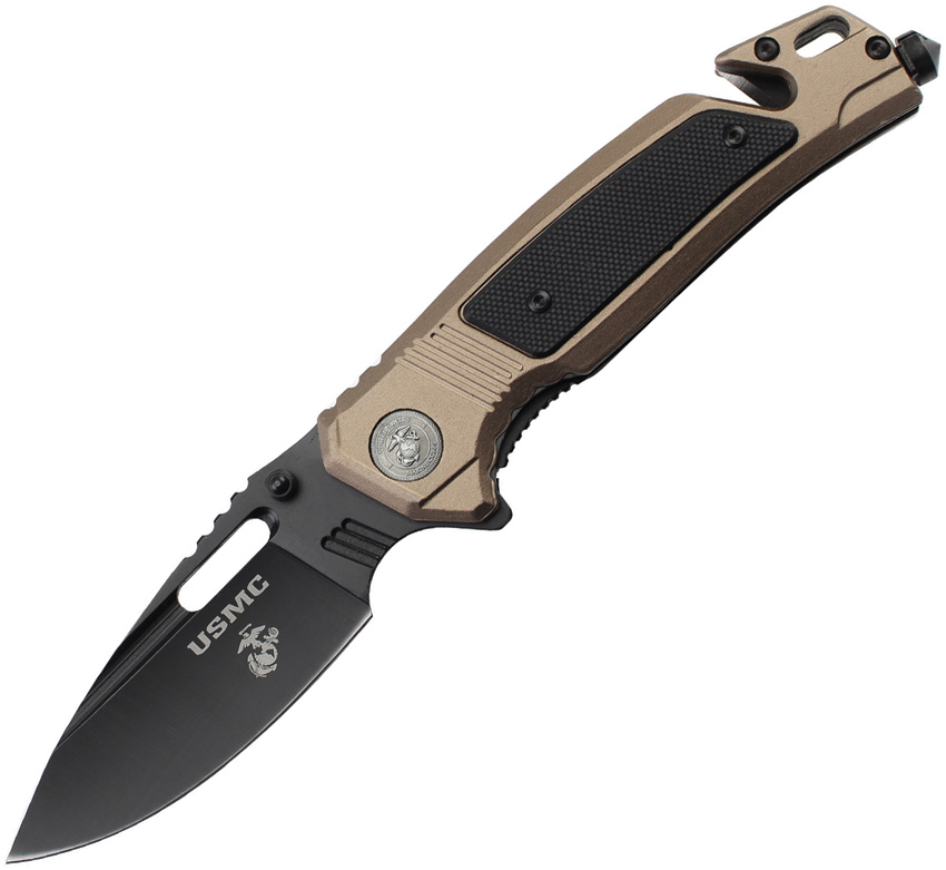 USMC Rescue Linerlock A/O Bronze (3.25") USMC Rescue Linerlock A/O Bronze (3.25")